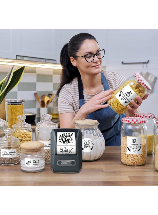 Mini Potable Pocket Wireless Smart Inkless POS Thermal Label Paper Printer 58mm Black - Image 5